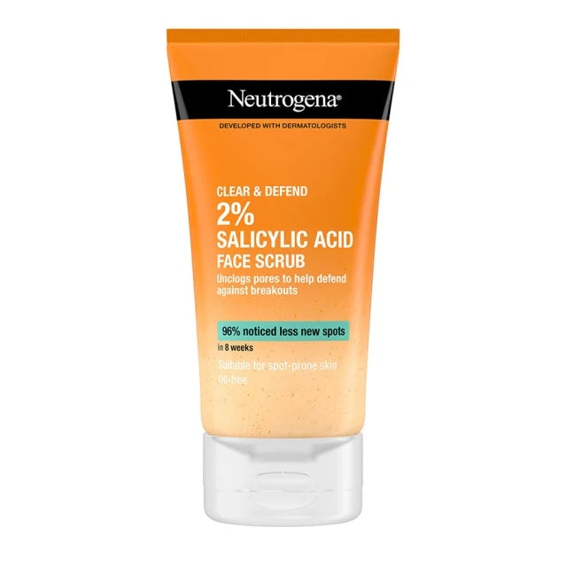 Neutrogena - Clear & Defend 2% Salicylic Acid Face Scrub